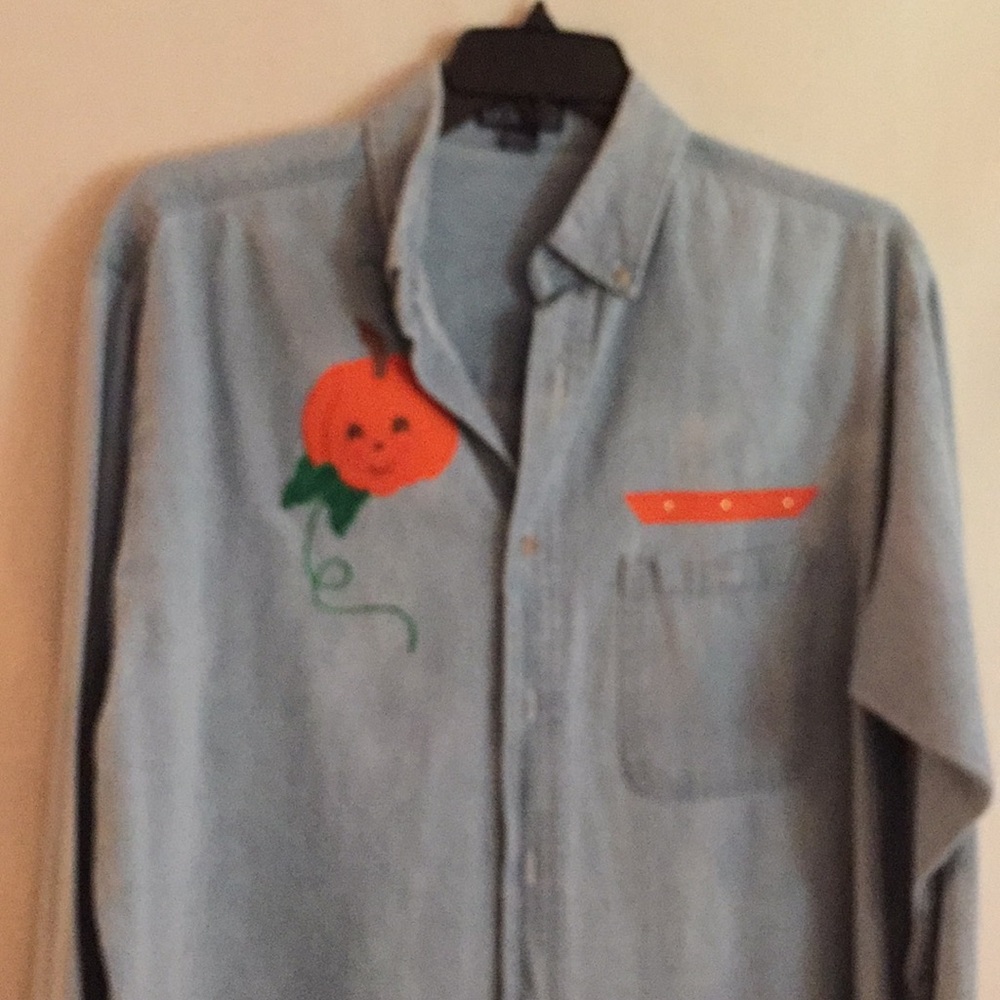 Denim pumpkin shirt